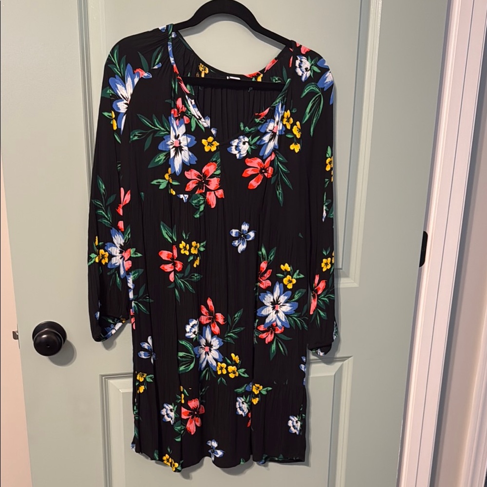 Floral Black Dress